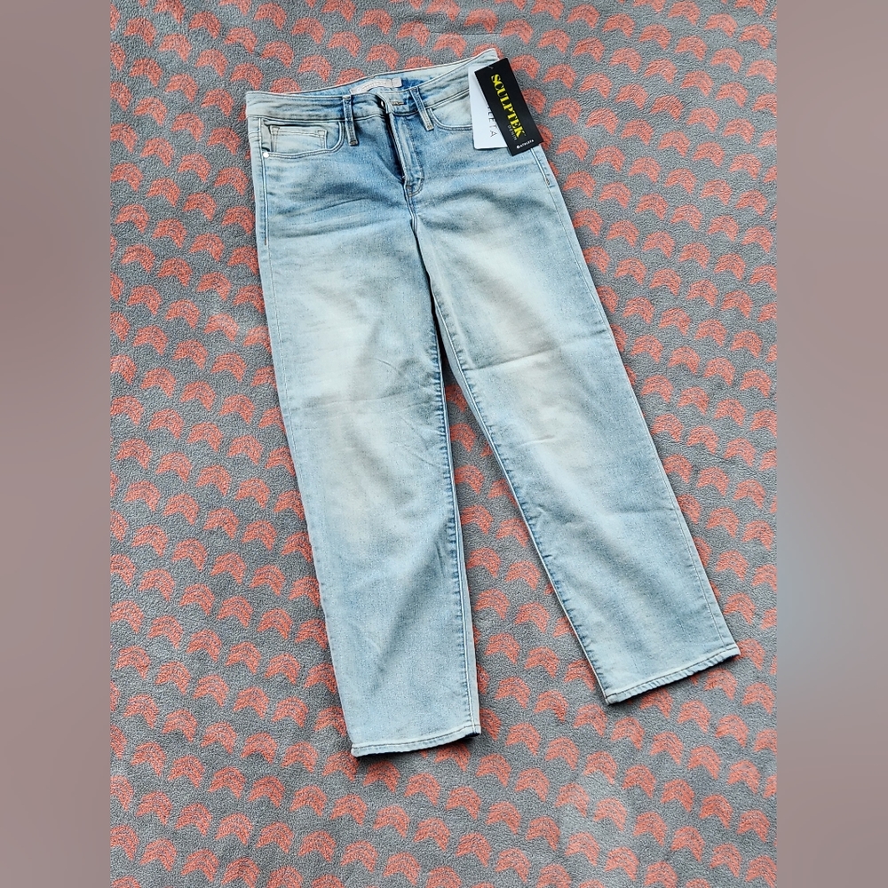 NWT Athleta Sculptek Slim Straight Jean Agate Wash Size 6